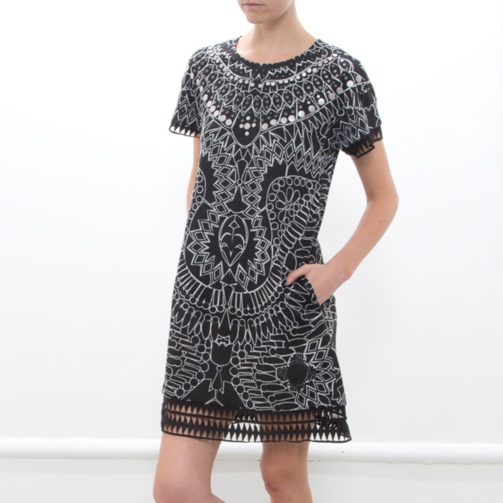 Sea New York Studded Laser Cut T-Shirt Dress